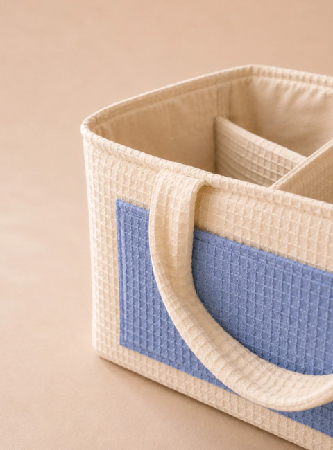 Soule Baby Waffle Kumaş Çok Bölmeli Bebek Düzenleyici Organizer – Nefes Alabilir, Hafif ve Yumuşak